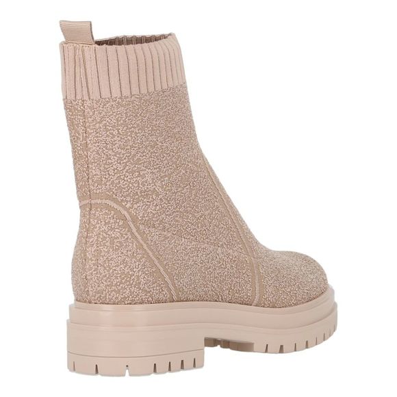 Gianvito Rossi Bouclé Knit Chelsea Boots Beige Womens - Picture 3 of 4